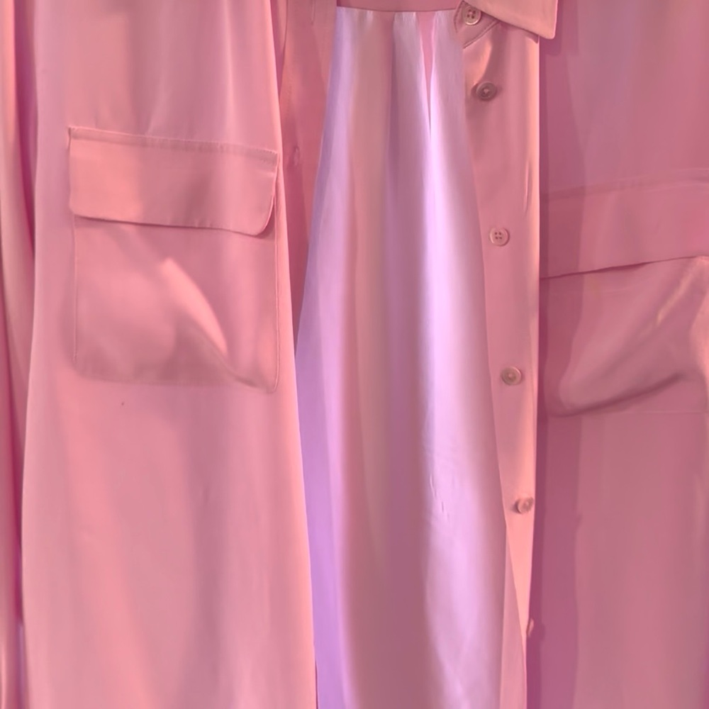 Equipment Pink Silk Blouse Medium